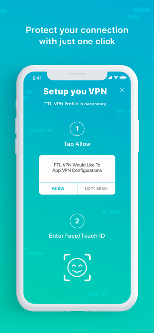 FTL VPN app screen 1